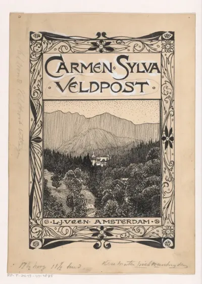 Bandontwerp voor: Carmen Sylva en Mite Kremnitz, Veldpost, 1899