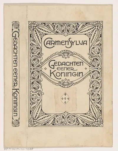 Bandontwerp voor: Carmen Sylva, Gedachten eener Koningin, c. 1901-1919