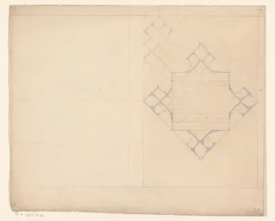 Bandontwerp voor: Charles M. van Deventer, Hollandsche bellettrie van den dag, 1901