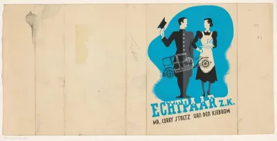 Bandontwerp voor: Corry Stoltz-Van den Kieboom, Echtpaar z.k., 1936