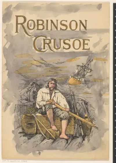 Bandontwerp voor: Daniel Defoe, Robinson Crusoe, jaar onbekend