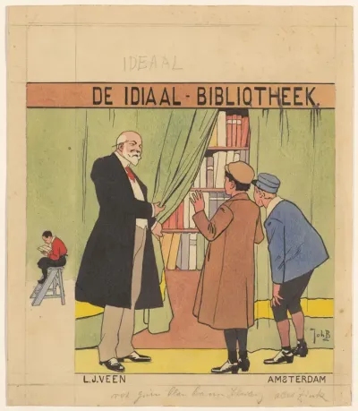 Bandontwerp voor de serie: De Ideaal-Bibliotheek van uitgeversmaatschappij L.J. Veen
