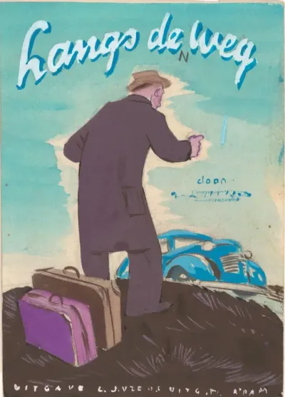 Bandontwerp voor: D.J. Ruyter, Langs den weg, 1941