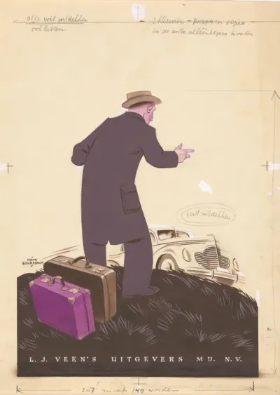 Bandontwerp voor: D.J. Ruyter, Langs den weg, 1941