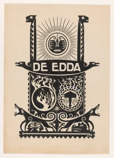 Bandontwerp voor: Frans Berding, De Edda, 1911