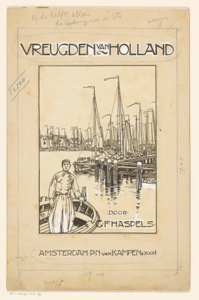 Bandontwerp voor: G.F. Haspels, Vreugden van Holland, 1900