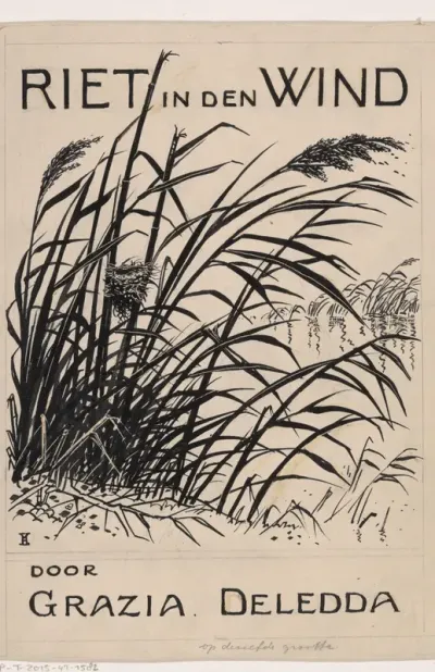 Bandontwerp voor: Grazia Deledda, Riet in den wind (Canne al vento), 1930