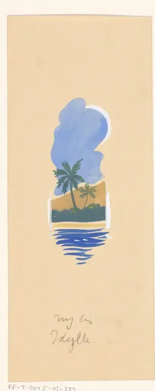 Bandontwerp voor: Ine van Etten, Idylle in de archipel, c. 1940
