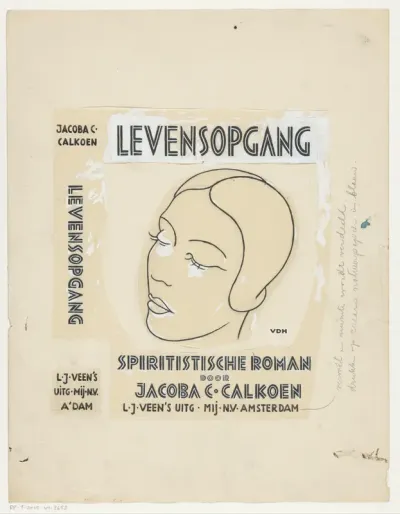 Bandontwerp voor: Jacoba C. Calkoen, Levensopgang. Spiritistische roman, 1933