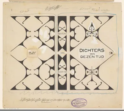 Bandontwerp voor: J.N. van Hall, Dichters van deze tijd, 1899