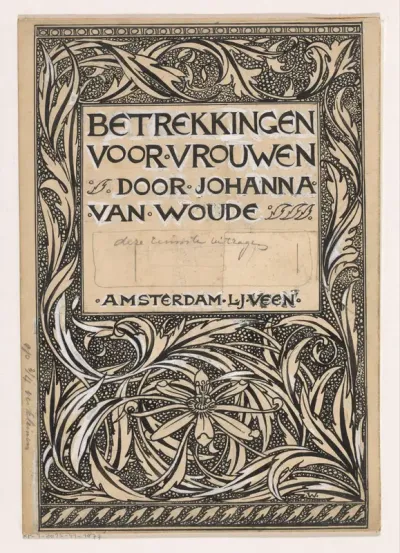 Bandontwerp voor: Johanna van Woude, Betrekkingen voor vrouwen, c. 1899-1910