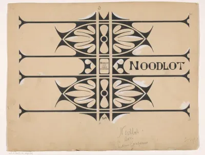 Bandontwerp voor: Louis Couperus, Noodlot, 1898