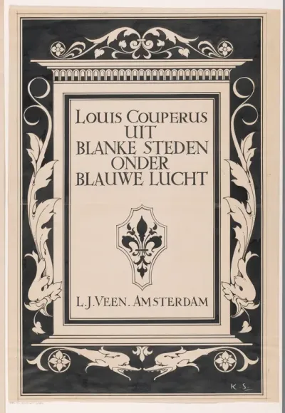 Bandontwerp voor: Louis Couperus, Uit blanke steden onder blauwe lucht, 1912-1913
