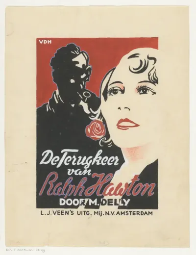 Bandontwerp voor: M. Delly, De terugkeer van Ralph Hawton (La vengeance de Ralph), c. 1933-1941