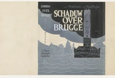Bandontwerp voor: Marcel Matthijs, Schaduw over Brugge, 1940