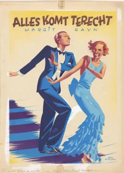 Bandontwerp voor: Margit Ravn, Alles komt terecht (min søster og din søster), 1937
