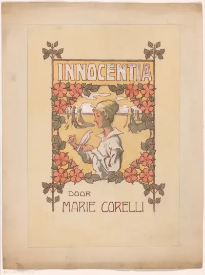 Bandontwerp voor: Marie Corelli, Innocentia: droomleven en werkelijkheid (Innocence), 1915