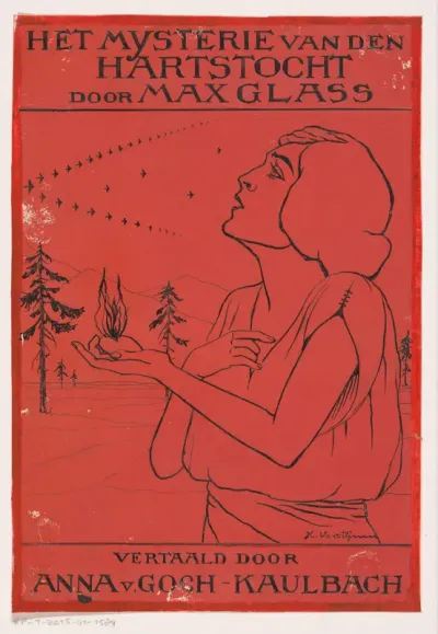 Bandontwerp voor: Max Glass, Het mysterie van den hartstocht (Das mysterium der Leidenschaft), 1923