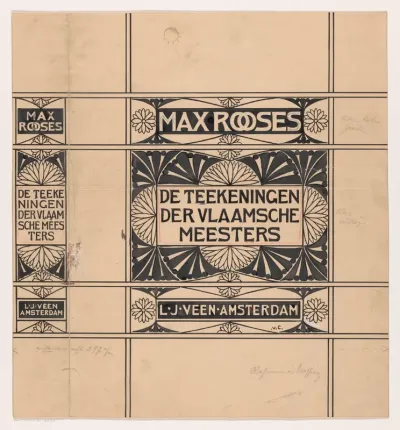 Bandontwerp voor: Max Rooses, De teekeningen der Vlaamsche meesters