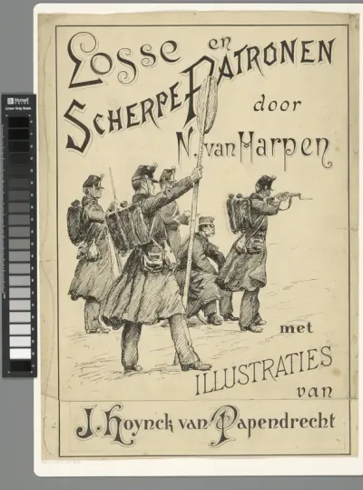 Bandontwerp voor: N. van Harpen, Losse en scherpe patronen, 1889