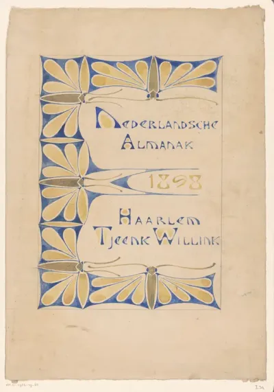 Bandontwerp voor: Nederlandsche Almanak voor 1898