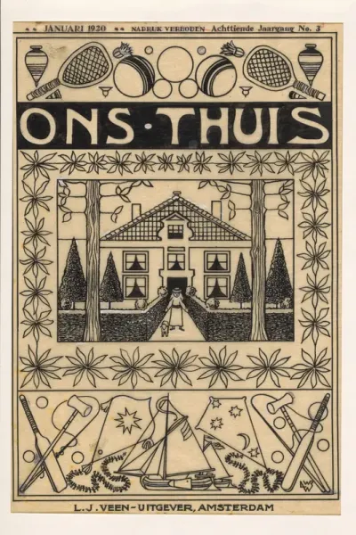 Bandontwerp voor: Ons Thuis, jaargang 18, no. 3, januari 1920