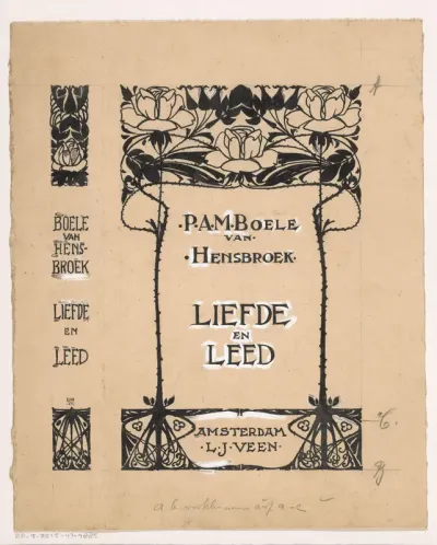 Bandontwerp voor: P.A.M. Boele van Hensbroek, Liefde en leed, 1903