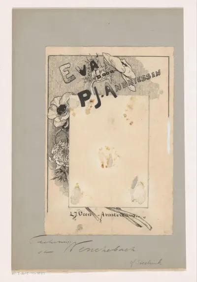 Bandontwerp voor: P.J. Andriessen, Eva, 1893