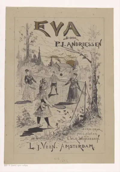Bandontwerp voor: P.J. Andriessen, Eva, 1893