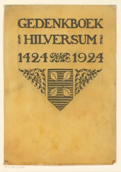 Bandontwerp voor: P.J. Ravesteijn, Gedenkboek Hilversum 1424-1924, 1924