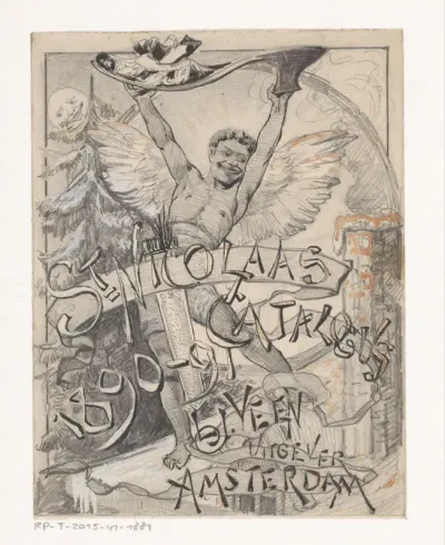 Bandontwerp voor: St Nikolaascatalogus, 1890-1891
