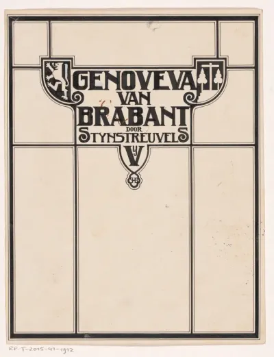 Bandontwerp voor: Stijn Streuvels, Genoveva van Brabant, 1919-1920
