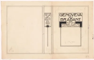 Bandontwerp voor: Stijn Streuvels, Genoveva van Brabant, 1919-1920