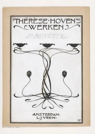 Bandontwerp voor: Thérèse Hoven, Mariëtte, 1898