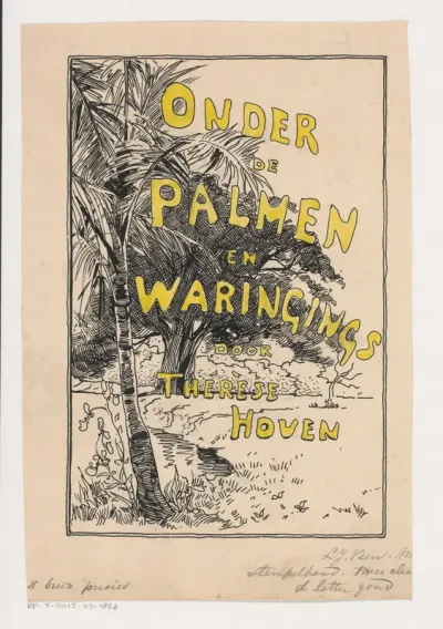 Bandontwerp voor: Thérèse Hoven, Onder de palmen en waringins, 1893