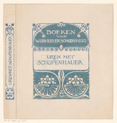 Bandontwerp voor: Uren met Schopenhauer. Boeken van wijsheid en schoonheid, 1913