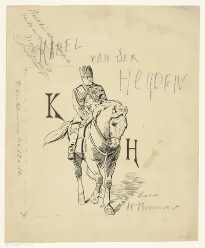 Bandontwerp voor: W. Brouwer, Karel van der Heyden (Beroemde mannen dl. V), 1900
