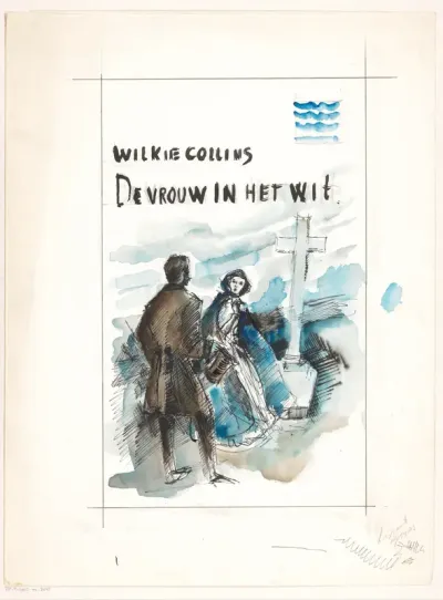 Bandontwerp voor: Wilkie Collins, De vrouw in het wit (The woman in white), 1961