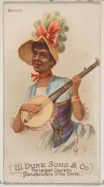Banjo, from the Musical Instruments series (N82) for Duke brand cigarettes