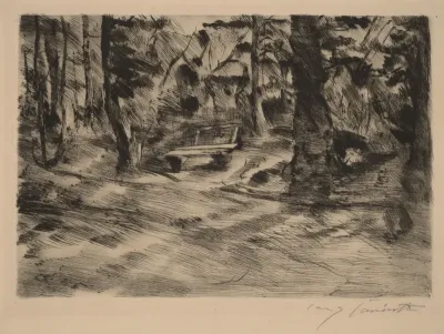 Bank im Walde II (Bench in the Woods II)
