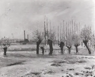 Banks of the Oise at Pontoise, Effect of Snow
