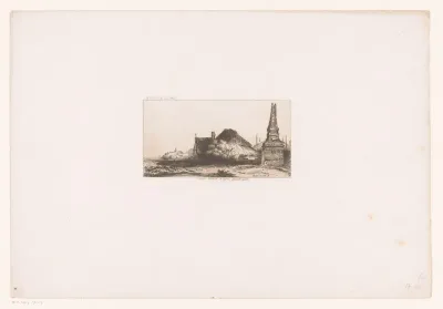 Banpaal en huis aan de Spaarndammerdijk