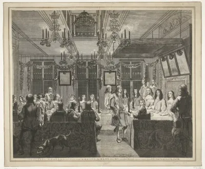 Banquet for the English King Charles II in the Mauritshuis in The Hague
