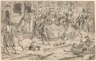 Banquet in the Park of a French Castle