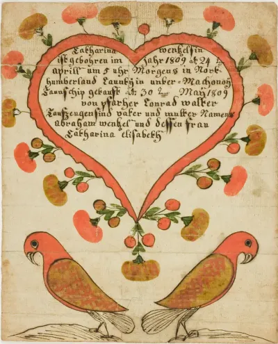 Baptismal Certificate of Catharina Wentzelsin