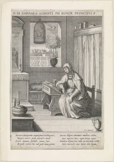 Barbara van Beieren in een werkkamer