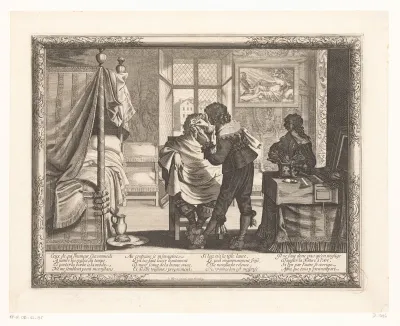 Barbier werkt de snor van een man bij