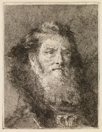 Bare-headed Man Turned to the Right