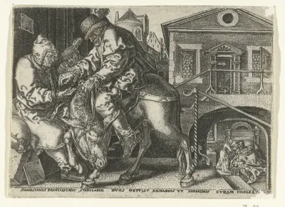 Barmhartige Samaritaan betaalt de herbergier