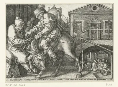 Barmhartige Samaritaan betaalt de herbergier